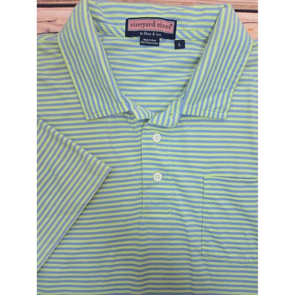 Vineyard Vines Mens Polo Large Striped 100% Pima Cotton - Picture 4 of 7